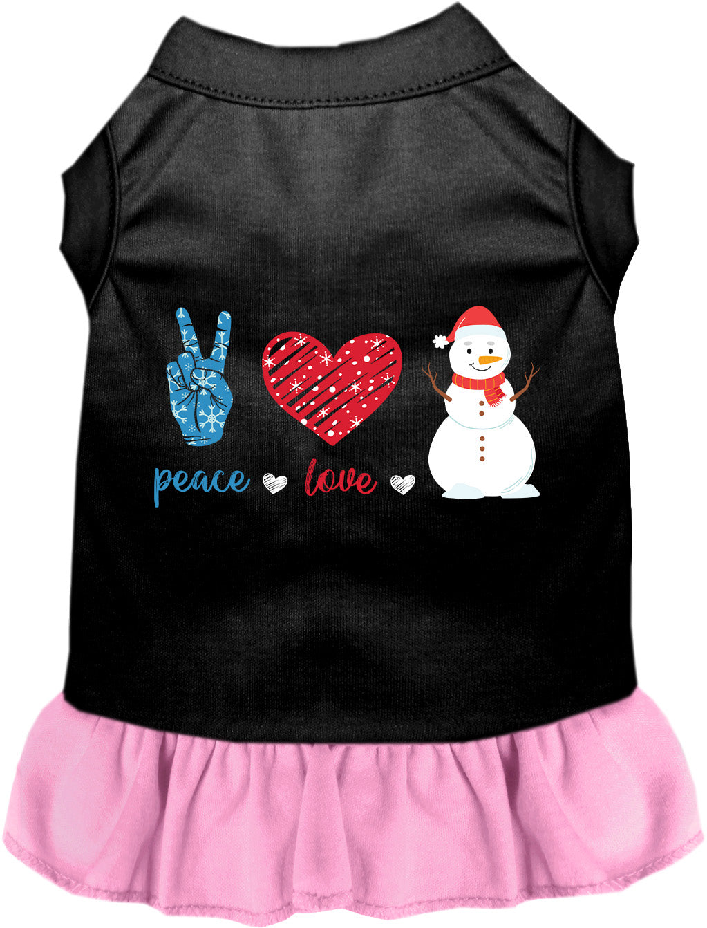 Peace, Love, and Snow Pet Dress