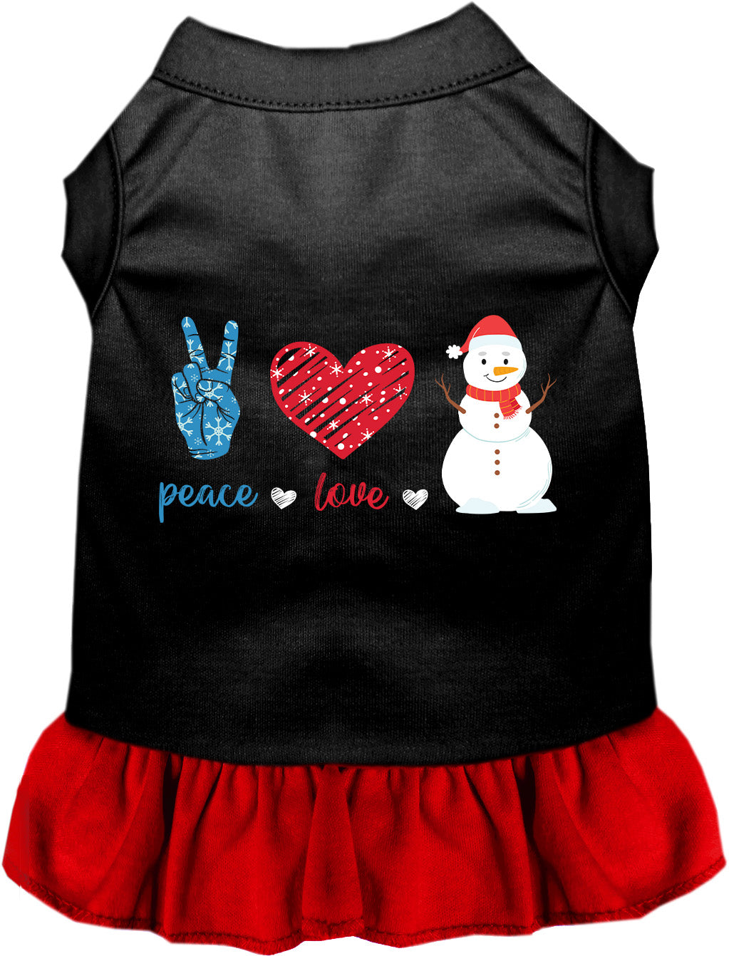 Peace, Love, and Snow Pet Dress