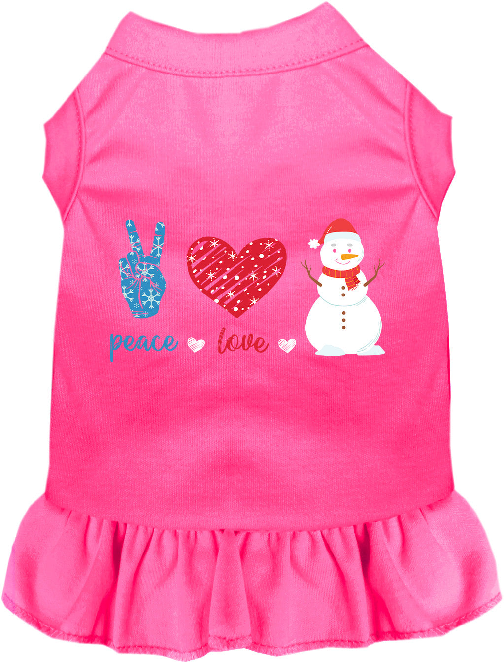 Peace, Love, and Snow Pet Dress