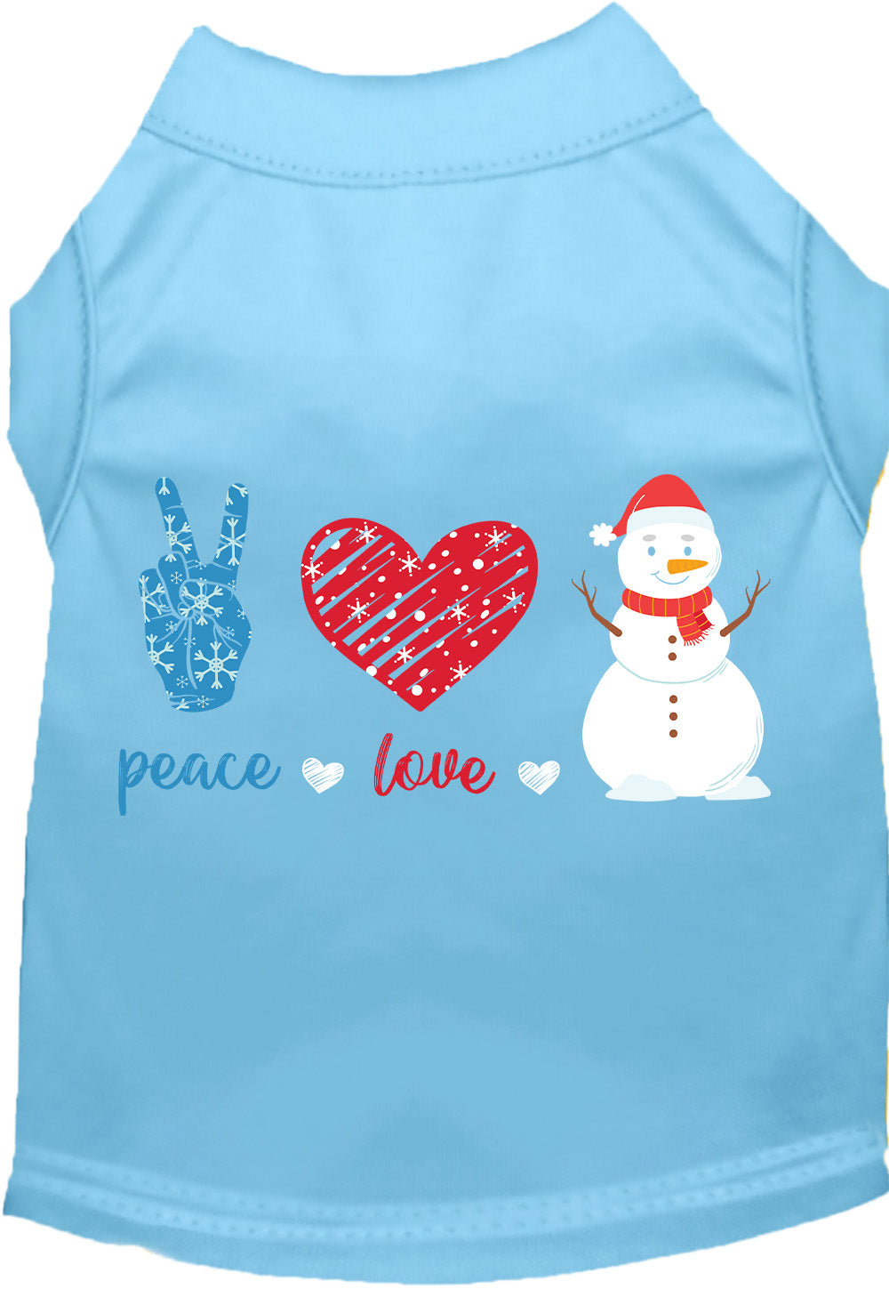 Peace, Love, and Snow Pet Shirt