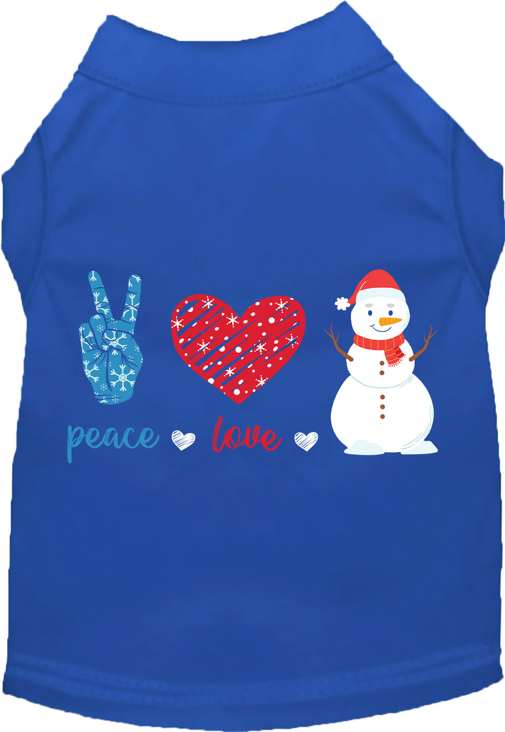 Peace, Love, and Snow Pet Shirt
