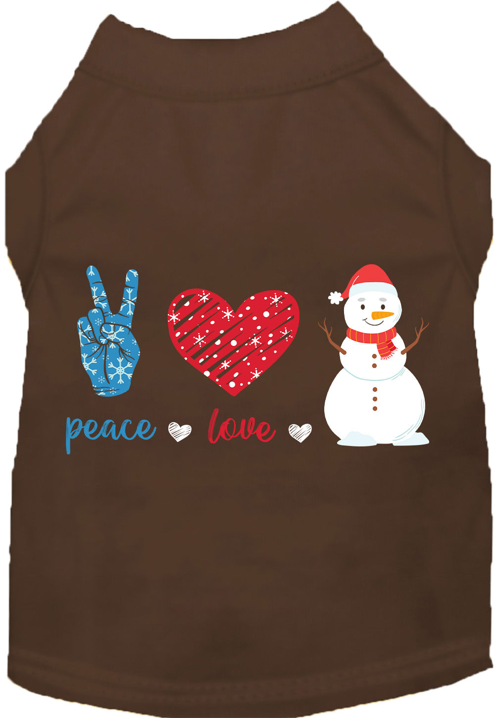 Peace, Love, and Snow Pet Shirt