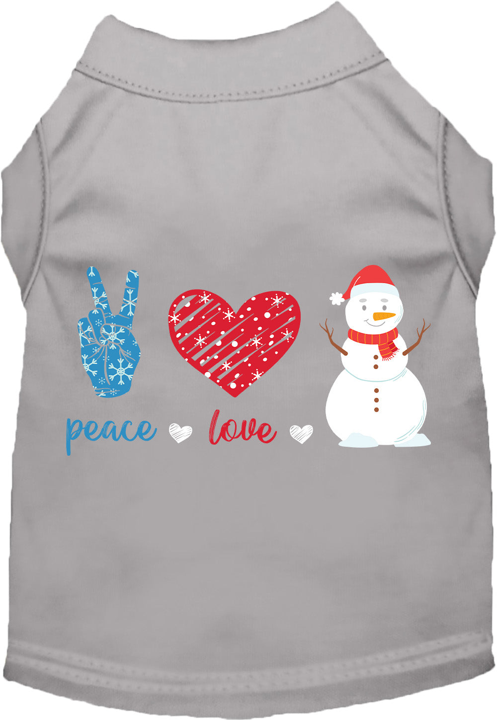Peace, Love, and Snow Pet Shirt