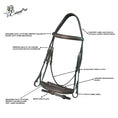 Load image into Gallery viewer, Replacement Noseband of ExionPro Designer Fancy Stitched Bridle
