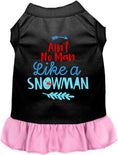 Load image into Gallery viewer, Ain't No Man Like a Snowman Pet Dress
