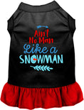 Load image into Gallery viewer, Ain't No Man Like a Snowman Pet Dress
