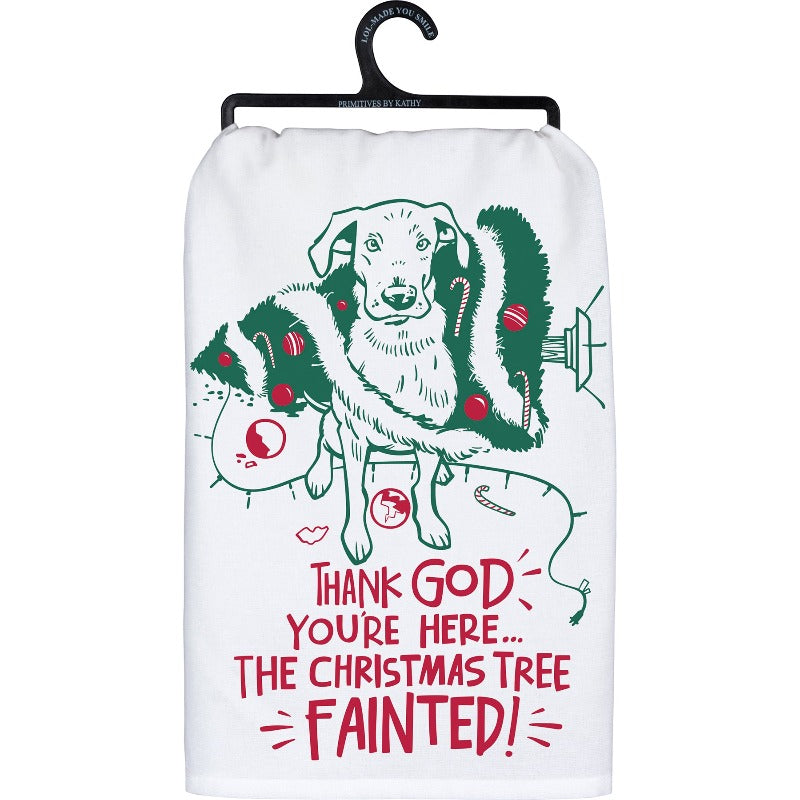 Kitchen Towel - Christmas Tree Fainted - Southlake Paws