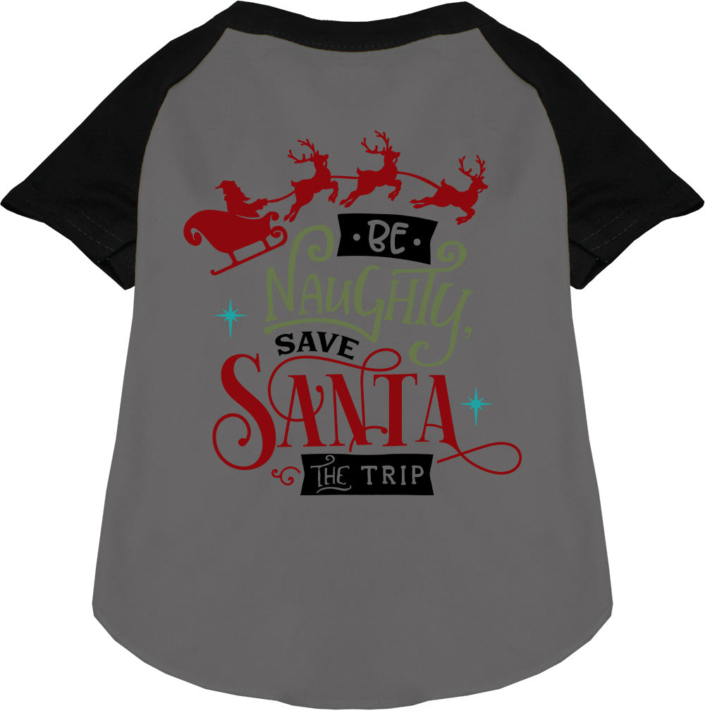 Save Santa the Trip Pet Raglan Shirt
