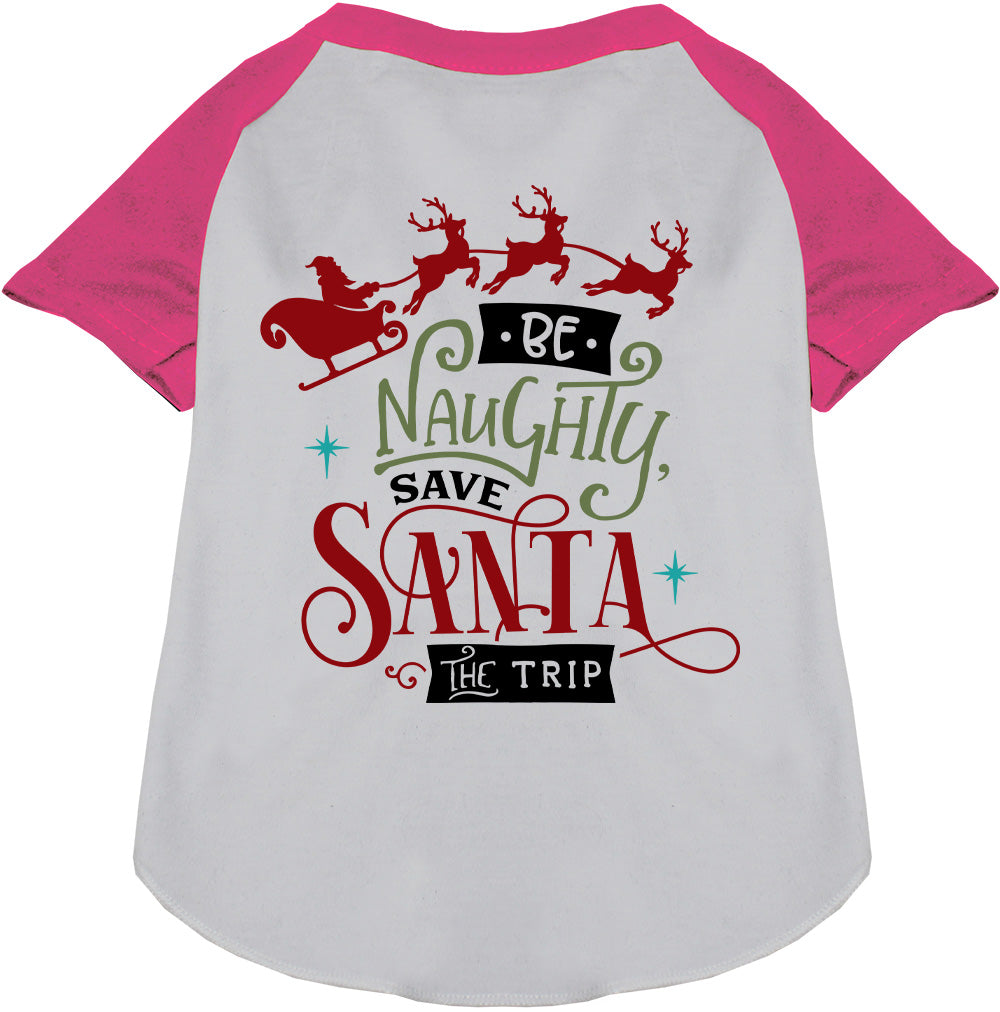Save Santa the Trip Pet Raglan Shirt