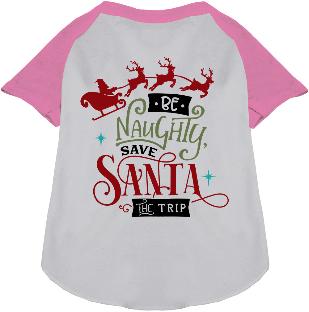 Save Santa the Trip Pet Raglan Shirt