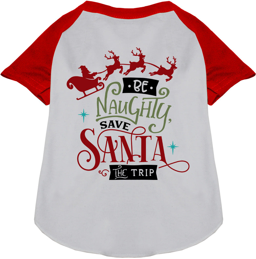 Save Santa the Trip Pet Raglan Shirt