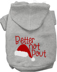 Load image into Gallery viewer, Better Not Pout Christmas Pet Hoodie
