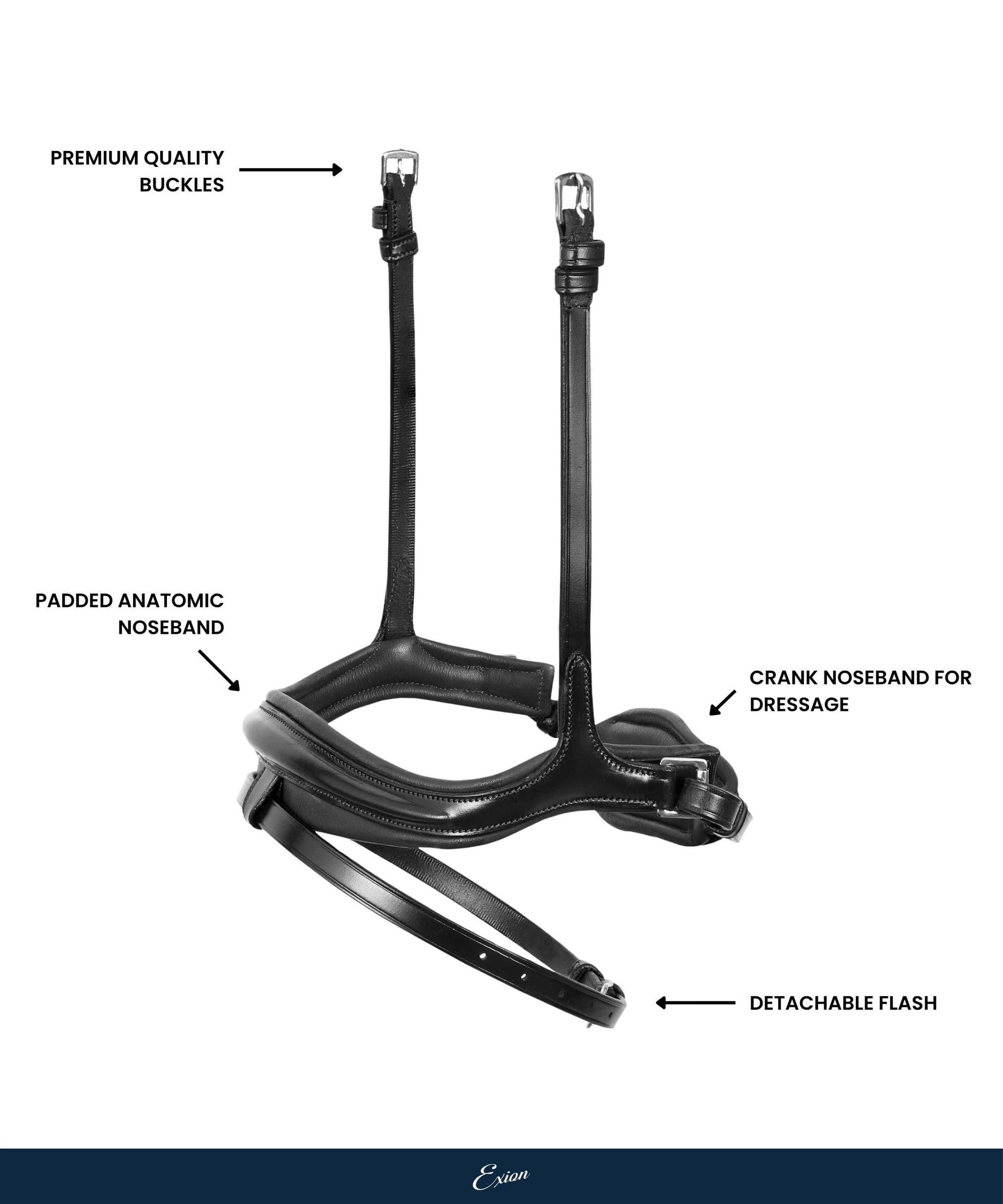 Replacement Noseband of ExionPro 'Ursa' Anatomic Dressage Bridle 