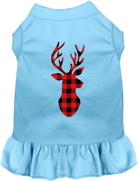 Buffalo Check Christmas Deer Pet Dress
