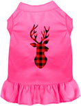 Load image into Gallery viewer, Buffalo Check Christmas Deer Pet Dress
