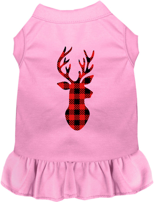 Buffalo Check Christmas Deer Pet Dress