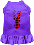 Load image into Gallery viewer, Buffalo Check Christmas Deer Pet Dress
