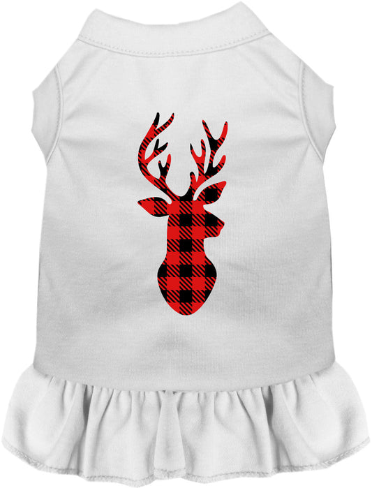 Buffalo Check Christmas Deer Pet Dress