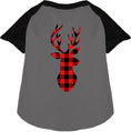 Load image into Gallery viewer, Buffalo Check Deer Pet Raglan Shirt
