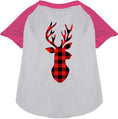 Load image into Gallery viewer, Buffalo Check Deer Pet Raglan Shirt

