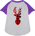 Load image into Gallery viewer, Buffalo Check Deer Pet Raglan Shirt
