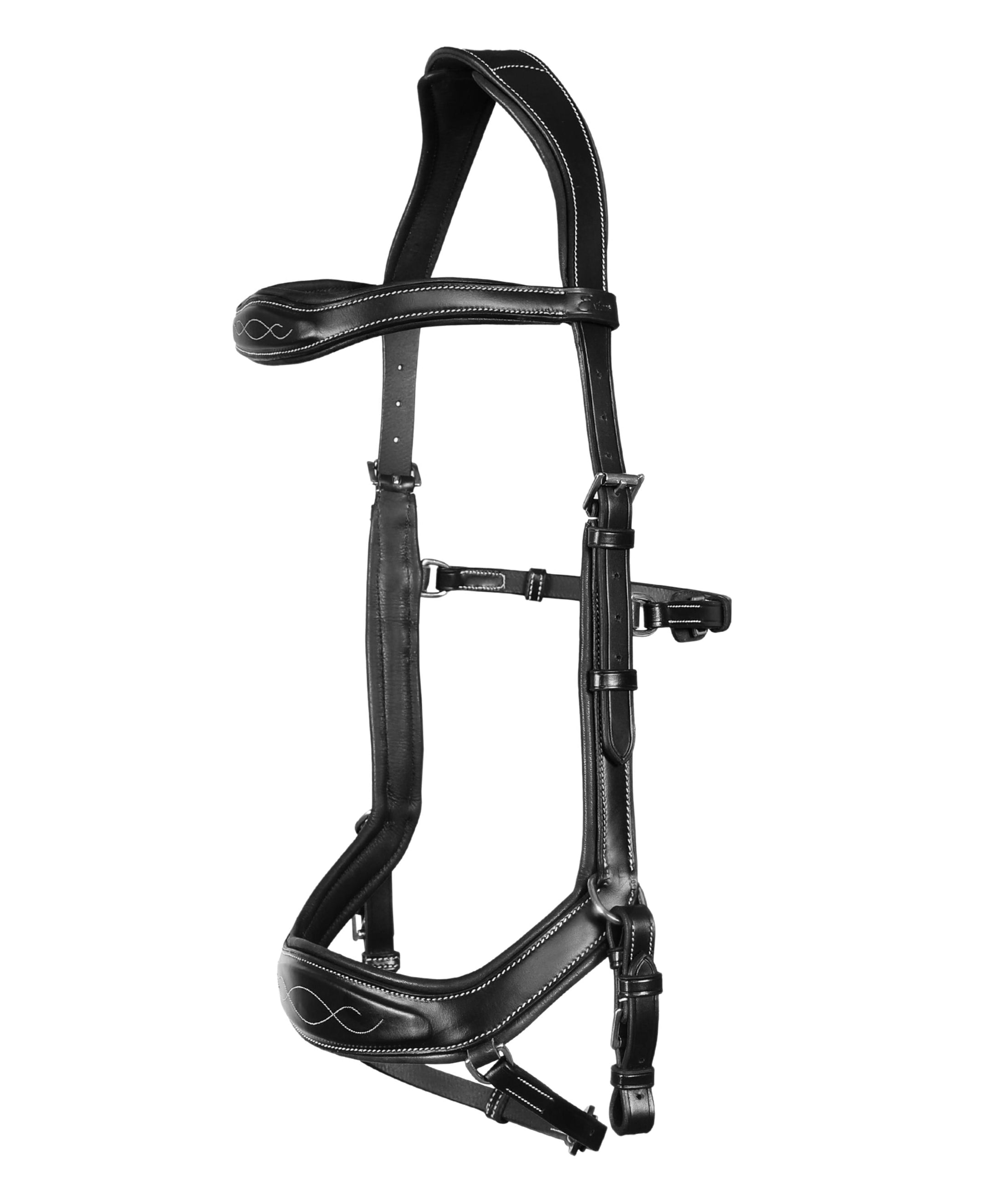 ExionPro Anti-Pressure Anatomic Jumping Raised Padded Fancy Wave Stitched Bridle