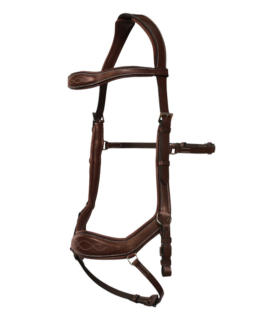 ExionPro Anti-Pressure Anatomic Jumping Raised Padded Fancy Wave Stitched Bridle