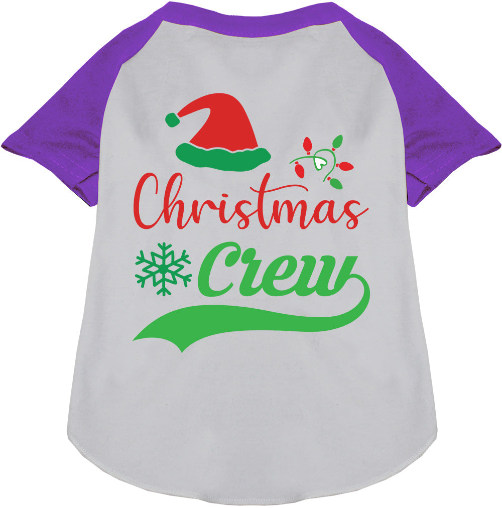 Traditional Christmas Crew Pet Raglan Shirt