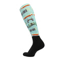 Load image into Gallery viewer, Equine Couture Ladies OTC Boot Socks- Painted Jumps
