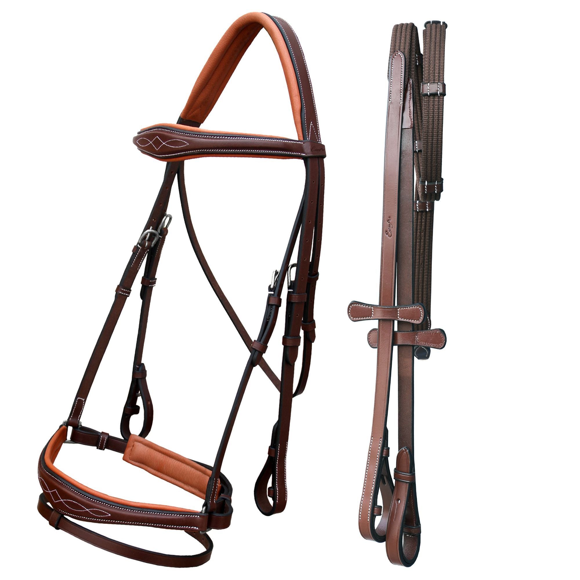 ExionPro Anatomical Dressage Bridle with Reins 