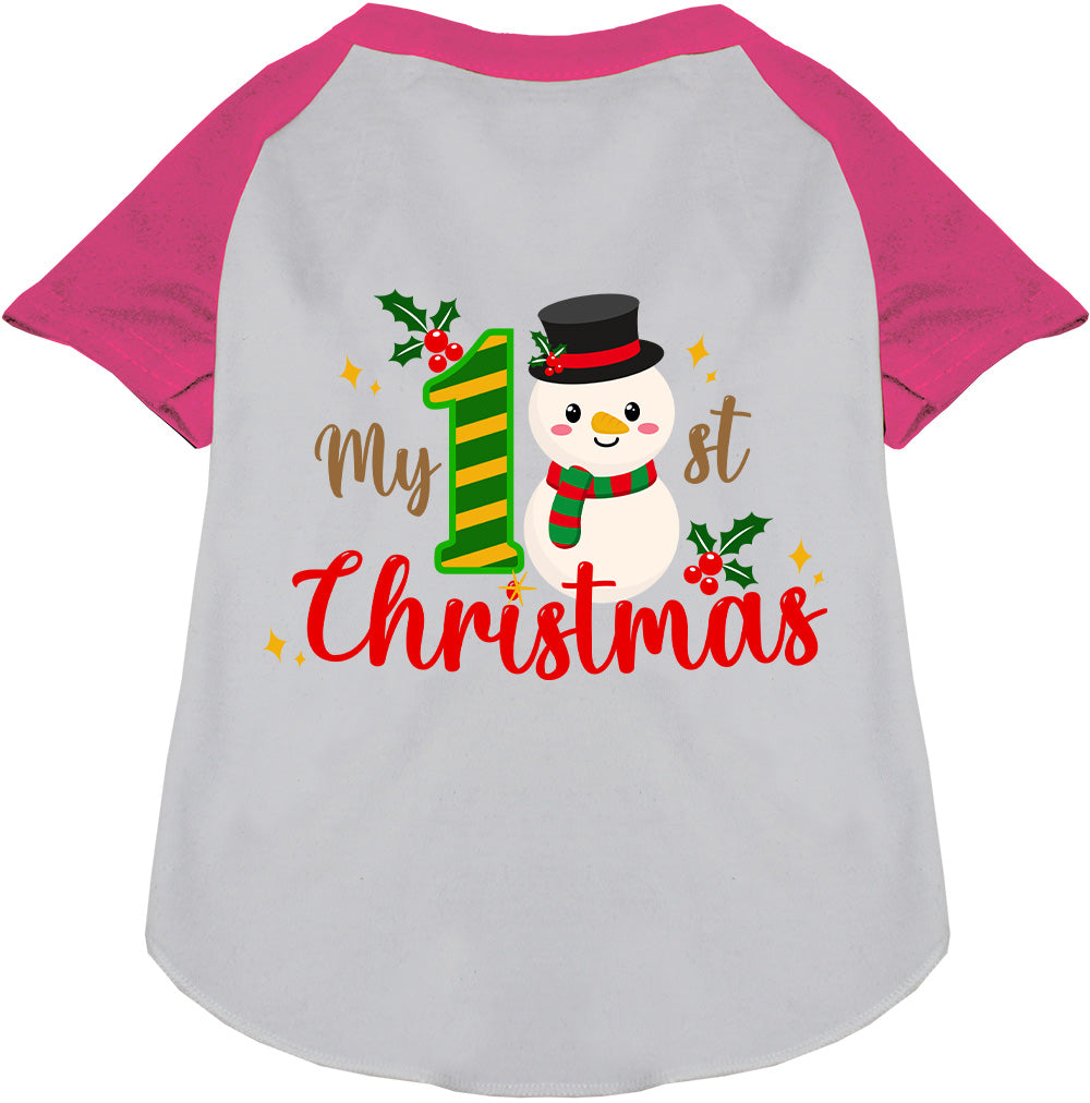 My 1st Christmas Pet Raglan Shirt
