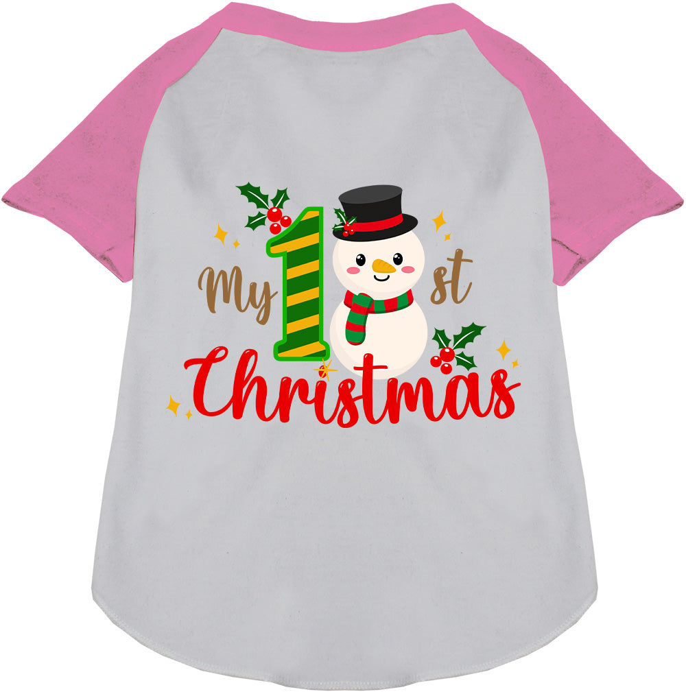 My 1st Christmas Pet Raglan Shirt