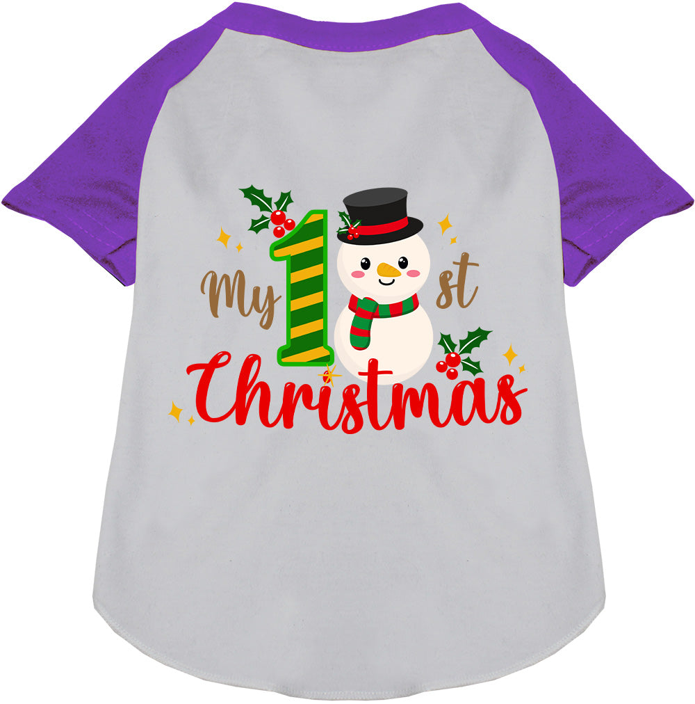My 1st Christmas Pet Raglan Shirt