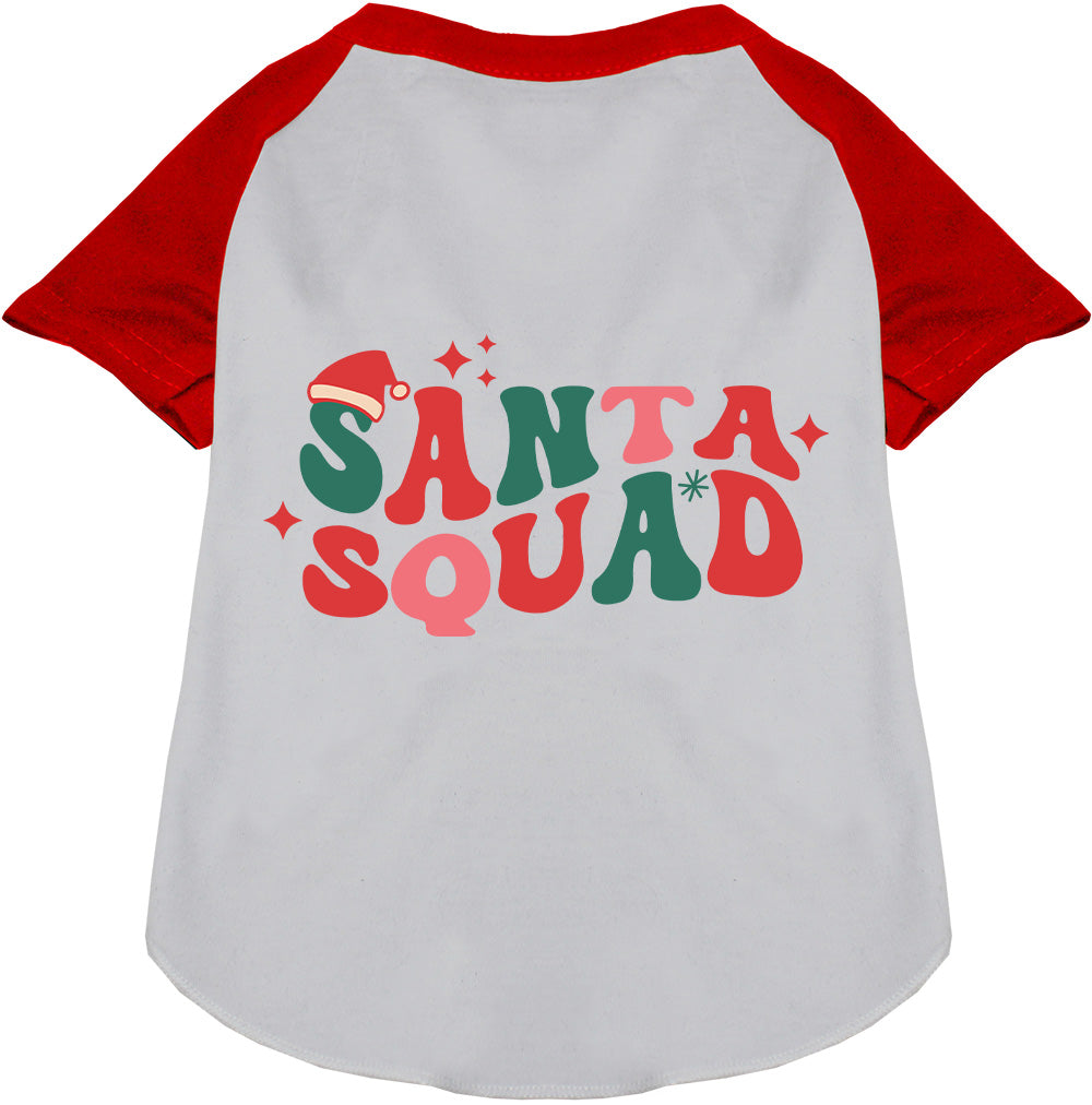 Santa Squad Pet Raglan Shirt