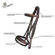 Replacement Crownpiece of ExionPro Pressure Relief Crown Raised Padded Jumping Bridle