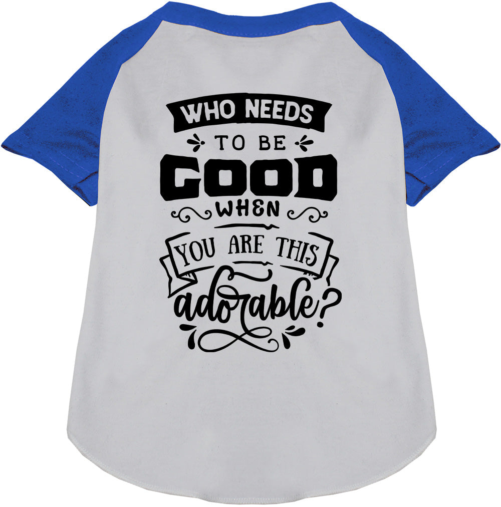 Who Needs to be Good? Pet Raglan Shirt