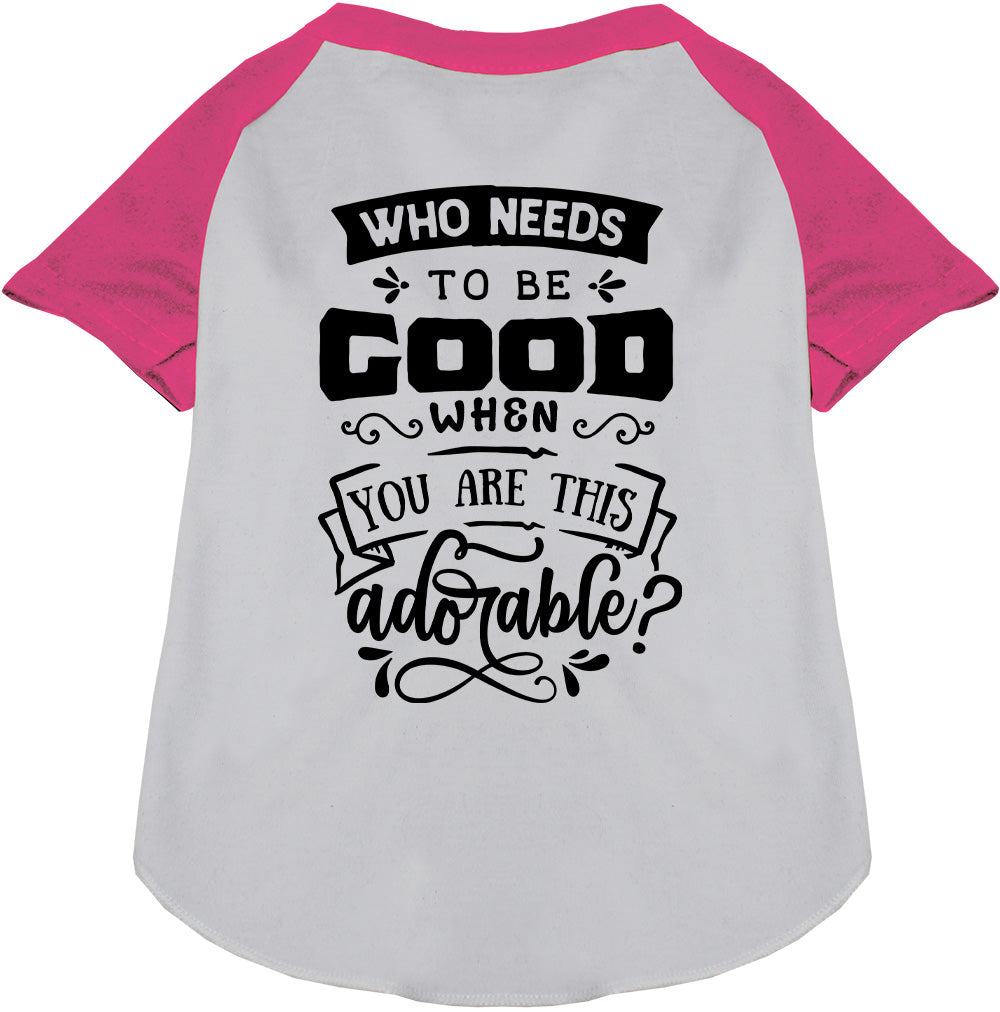 Who Needs to be Good? Pet Raglan Shirt