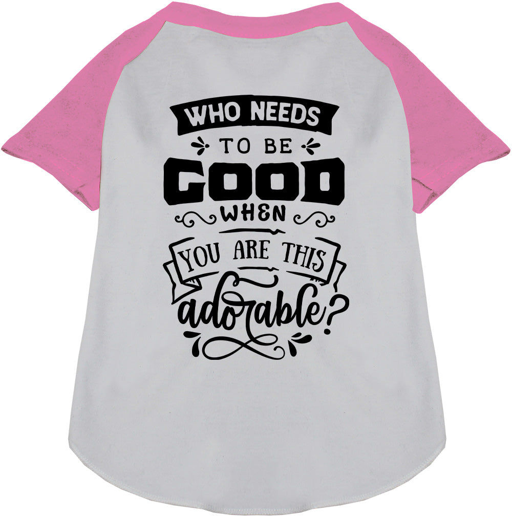 Who Needs to be Good? Pet Raglan Shirt