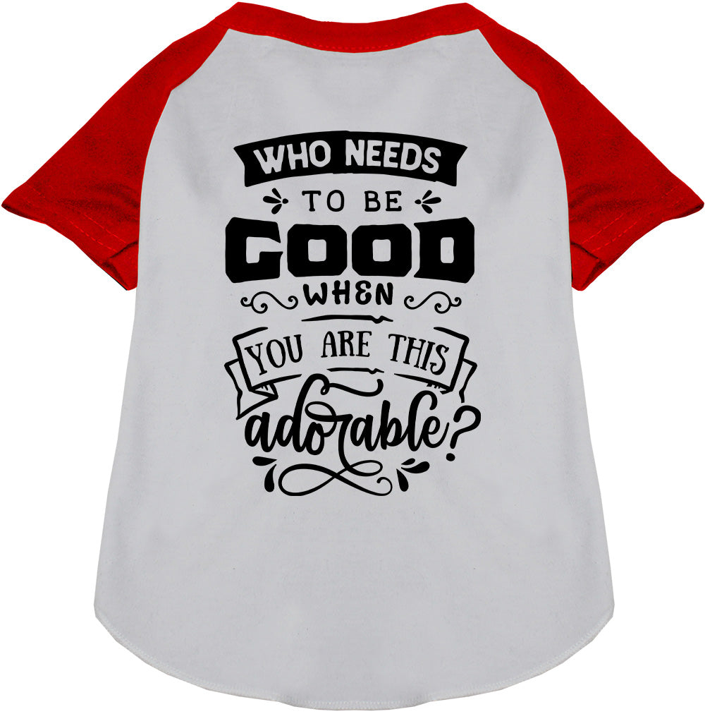 Who Needs to be Good? Pet Raglan Shirt