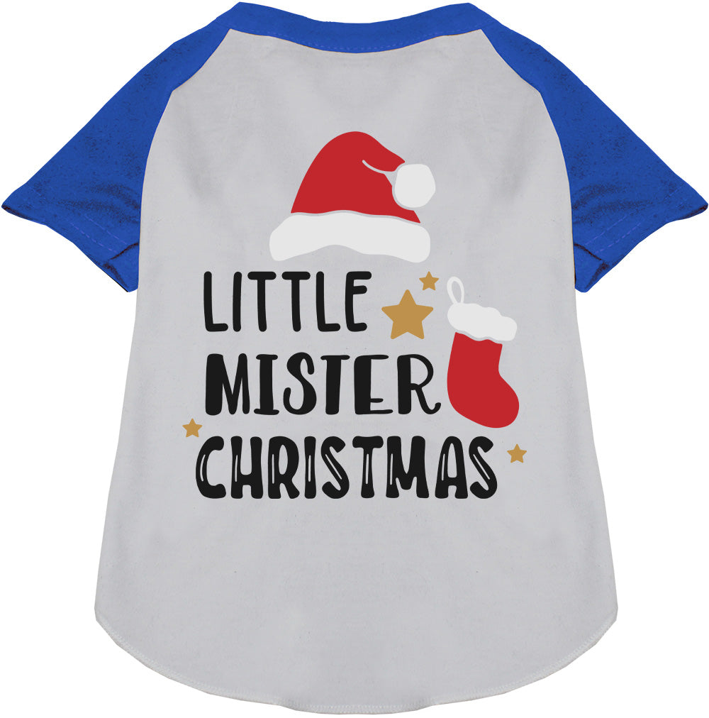 Little Mister Christmas Pet Raglan Shirt