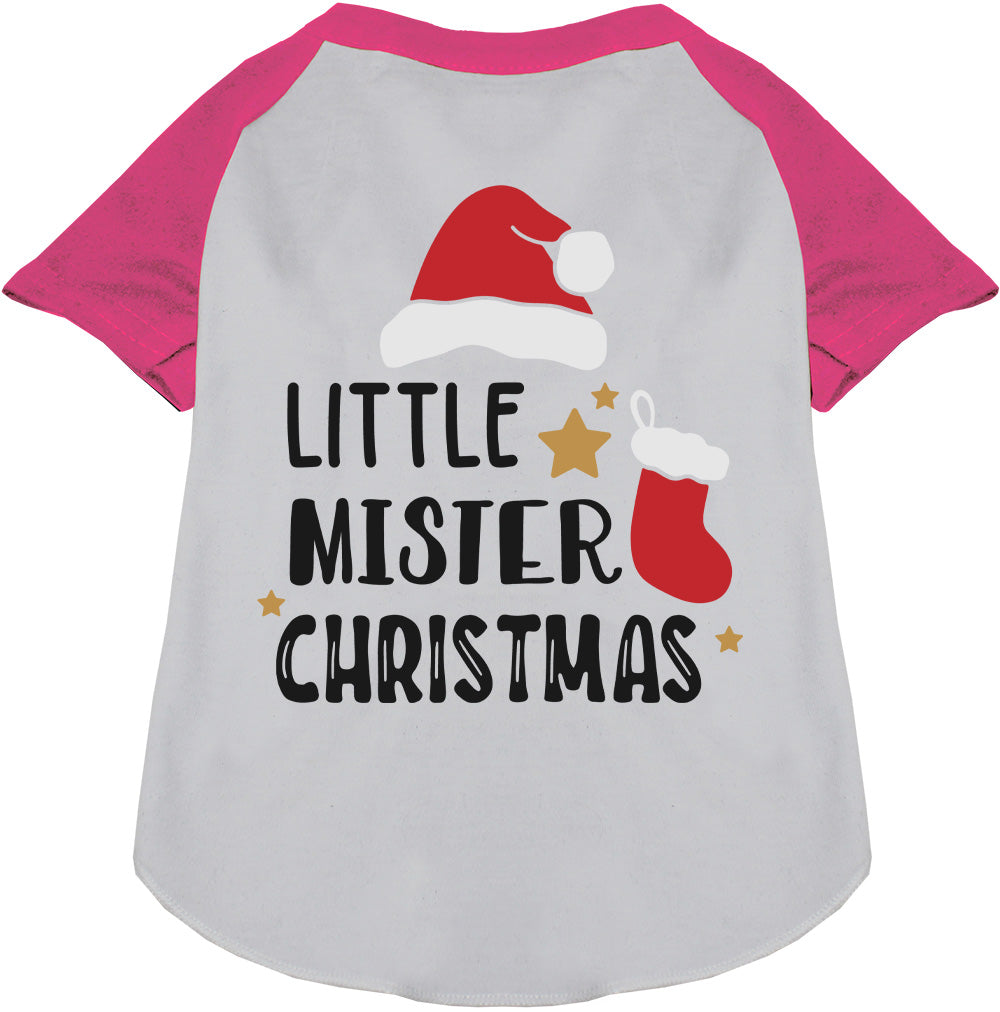 Little Mister Christmas Pet Raglan Shirt