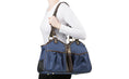 Load image into Gallery viewer, Metro Couture Navy w/Brown Leather Trim & Tassel
