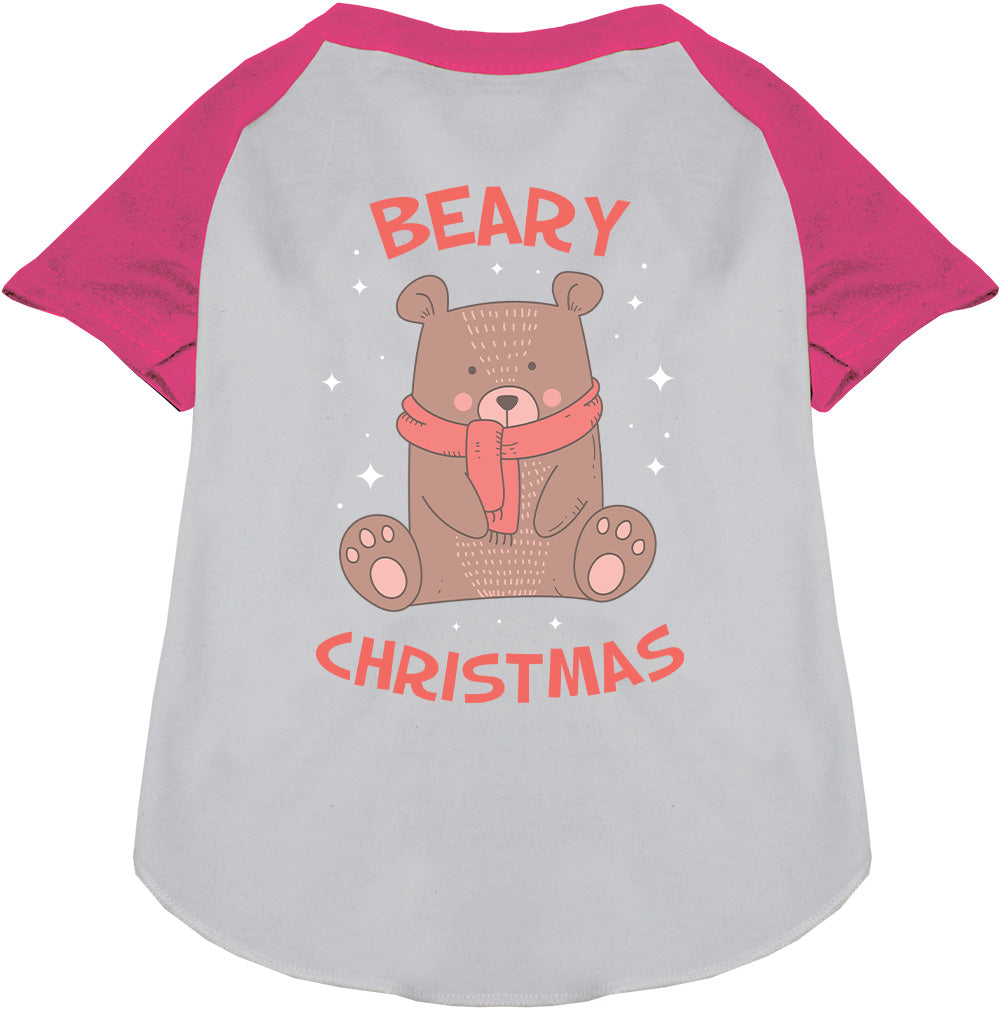 Beary Christmas Pet Raglan Shirt