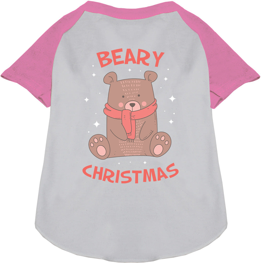 Beary Christmas Pet Raglan Shirt