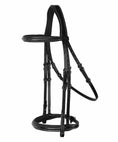 Load image into Gallery viewer, ExionPro Thin Noseband Padded Hunter Bridle with Reins
