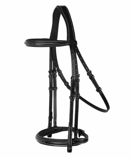 ExionPro Thin Noseband Padded Hunter Bridle with Reins