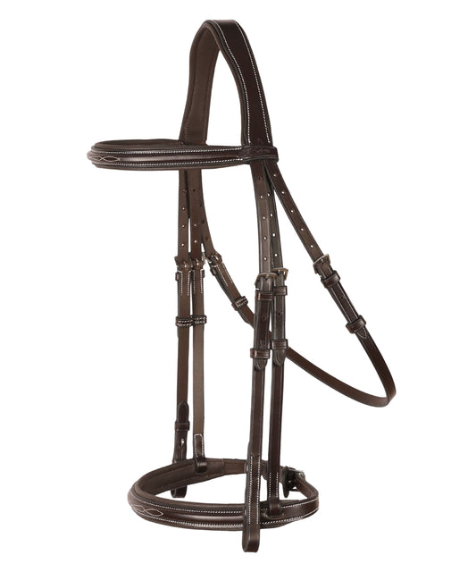 ExionPro Thin Noseband Padded Hunter Bridle with Reins
