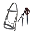 Load image into Gallery viewer, ExionPro Thin Noseband Padded Hunter Bridle with Reins
