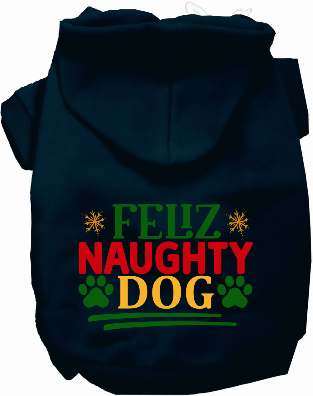 Feliz Naughty Dog Christmas Pet Hoodie