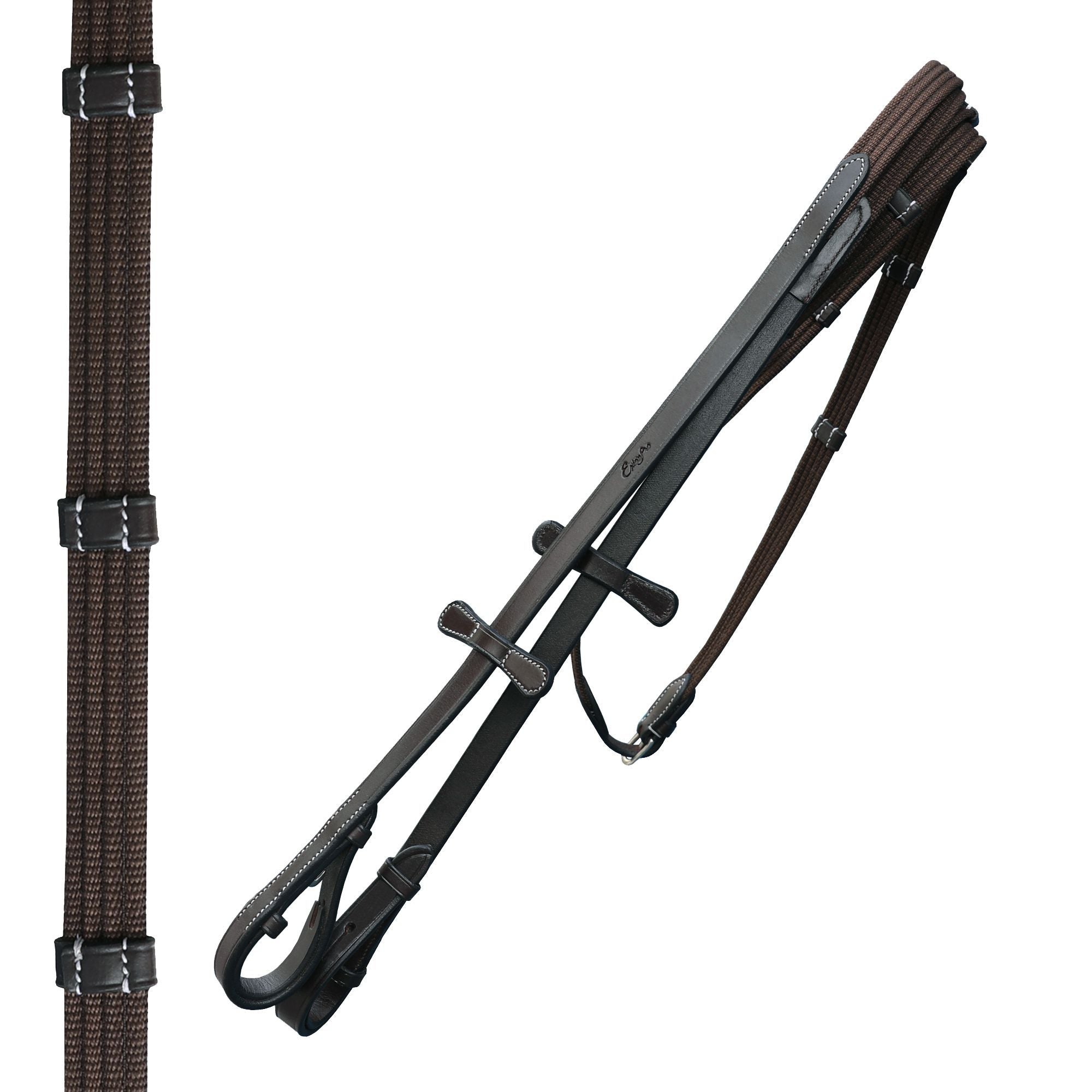 ExionPro Dressage Bridle: Mono Crown, Raised Browband, Anatomical Noseband, Detachable Flash & Web Reins - Southlake Paws